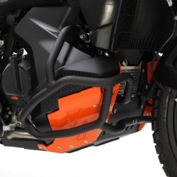 Cubrecárter de aluminio Crosspro KTM 790 Adventure 23-25 naranja