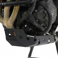 Cubrecárter de aluminio Crosspro Triumph Tiger 900 Rally PRO 21-22 negro