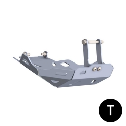 Cubrecárter de aluminio Crosspro Yamaha XTZ 660 Ténéré 08-15 negro texturizado