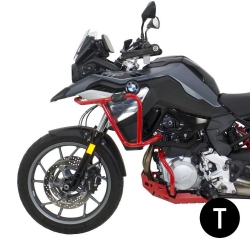 Defensas de motor y carenado Crosspro BMW F750GS 16-20 negro texturizado