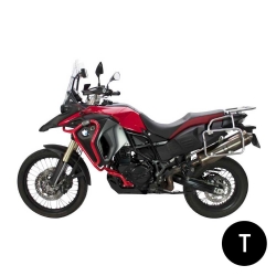 Defensas de motor y carenado Crosspro BMW F800GS Adventure 12-18 negro texturizado