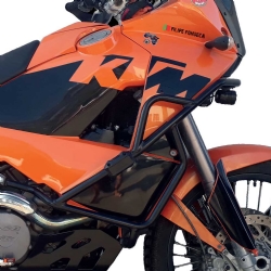 Defensas de motor y carenado Crosspro KTM 950 Adventure negro texturizado