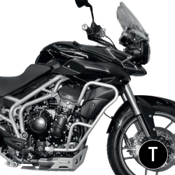 Defensas de motor y carenado Crosspro Triumph Tiger 800 11-14 negro texturizado