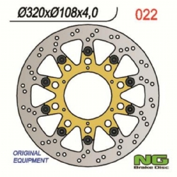 Disco de freno NG 022 320 x 4 mm delantero flotante
