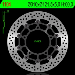 Disco de freno NG 1104 Ø 121,5/310 · 5 mm delantero flotante