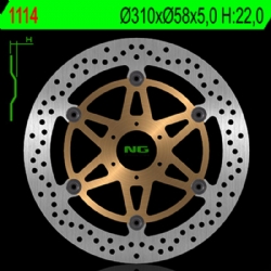 Disco de freno NG 1114 310 x 5 mm delantero flotante