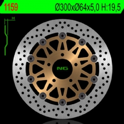 Disco de freno NG 1159 300 x 5 mm delantero flotante