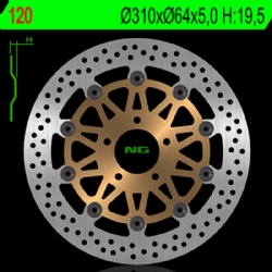 Disco de freno NG 120 310 x 5 mm delantero flotante