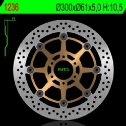 Disco de freno NG 1236 300 x 5 mm delantero flotante
