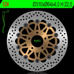 Disco de freno NG 124 310 x 4 mm delantero flotante