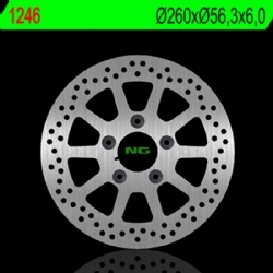 Disco de freno NG 1246 260 x 6 mm trasero fijo