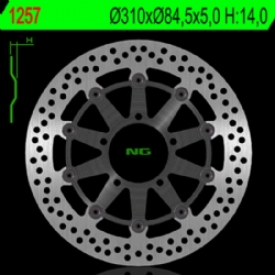 Disco de freno NG 1247 292 x 5 mm trasero fijo