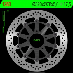 Disco de freno NG 1260G 320 x 5 mm delantero flotante
