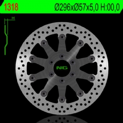 Disco de freno NG 1318 296 x 5 mm delantero flotante