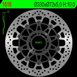 Disco de freno NG 1518 330 x 5 mm delantero flotante