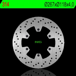 Disco de freno NG 314 267 x 4 mm delantero fijo
