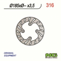 Disco de freno NG 316 185 x 3,5 mm delantero fijo