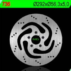 Disco de freno NG 736 292,1 x 5 mm redondo fijo
