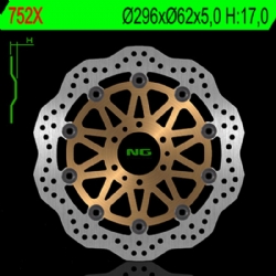 Disco de freno NG 752X 296 x 5 mm ondulado flotante