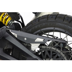 Protector de cadena Crosspro Ducati DesertX 22-24 plata y negro texturizado