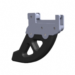 Protector de disco de freno trasero Crosspro Aluminio negro 2CP09201870301