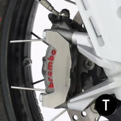 Protector de pinza de freno Crosspro Ducati DesertX 22-24 negro texturizado