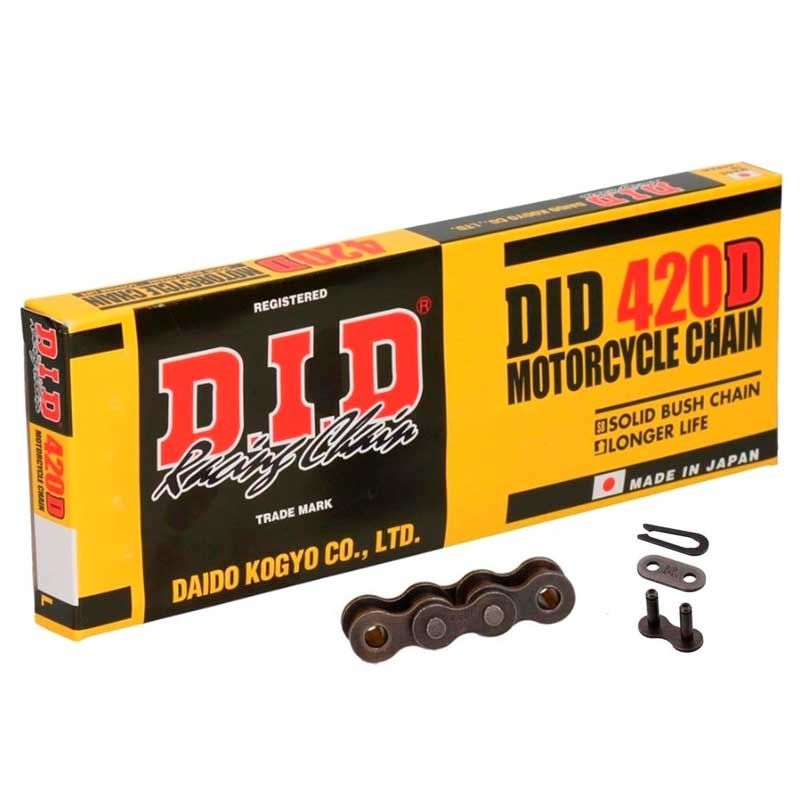 Cadena DID 420D 126 eslabones negro