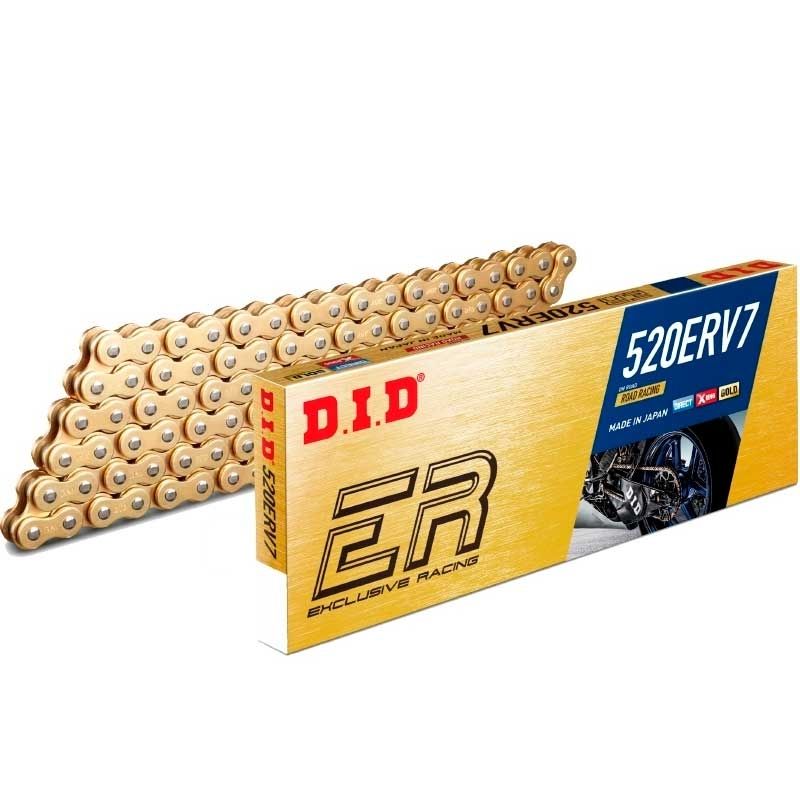 Cadena DID 520ERV7 120 eslabones oro