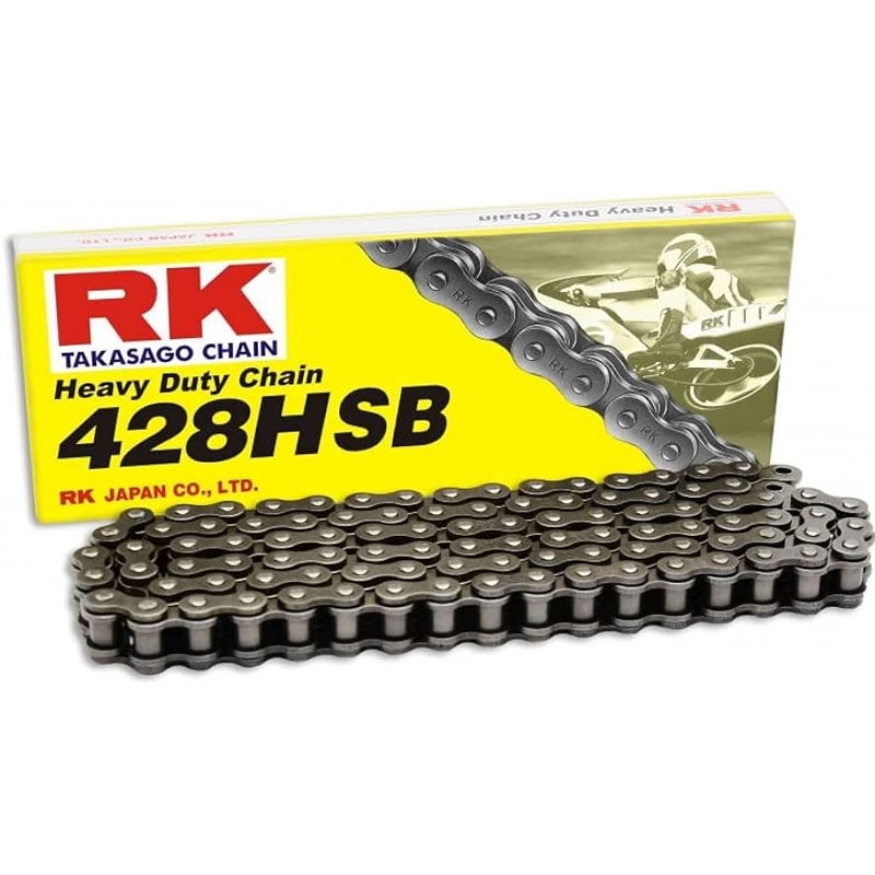 Cadena RK 428HSB con 132 Eslabones Enganche Clip Rápido