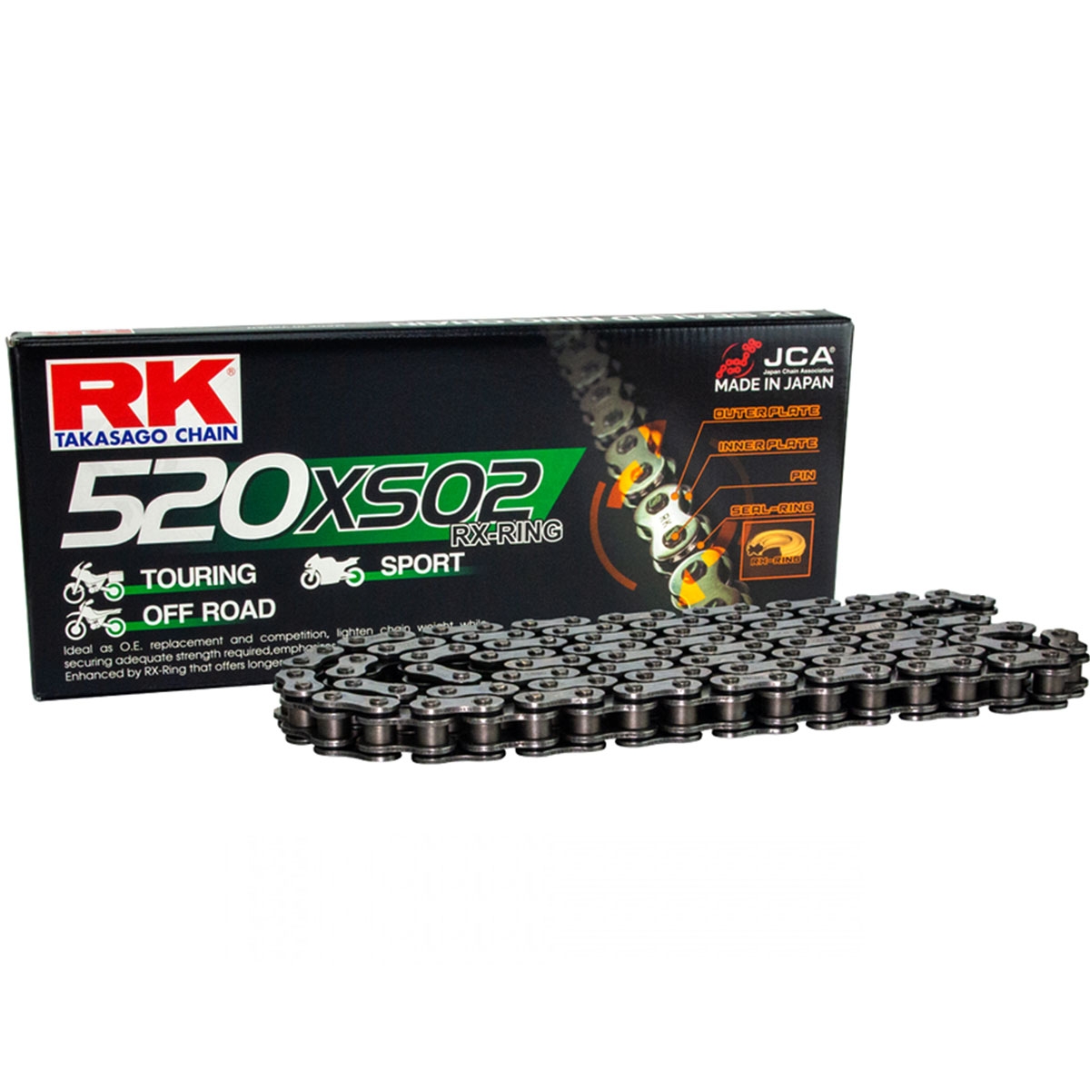Cadena RK 520XSO2 con 104 Eslabones Enganche para Remachar