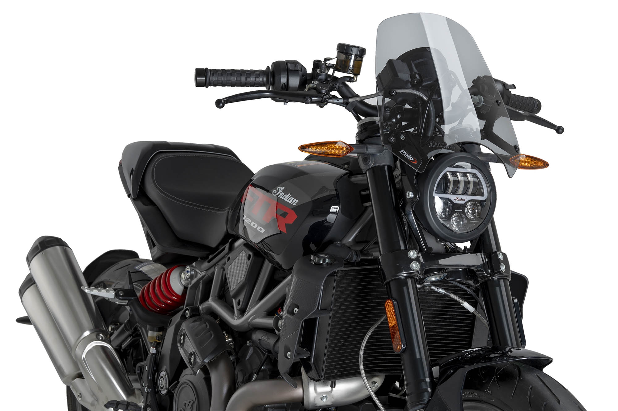 Carenabris New Generation Sport Puig 22348H Indian FTR 1200 2019-2025 Ahumado Claro
