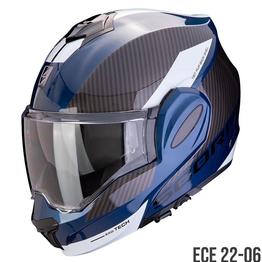 Casco Scorpion EXO-Tech Evo Team Azul / Negro / Blanco, casco scorpion
