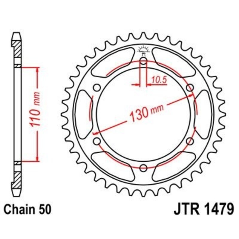 Corona JT Sprockets JTR1479.48ZBK Negro