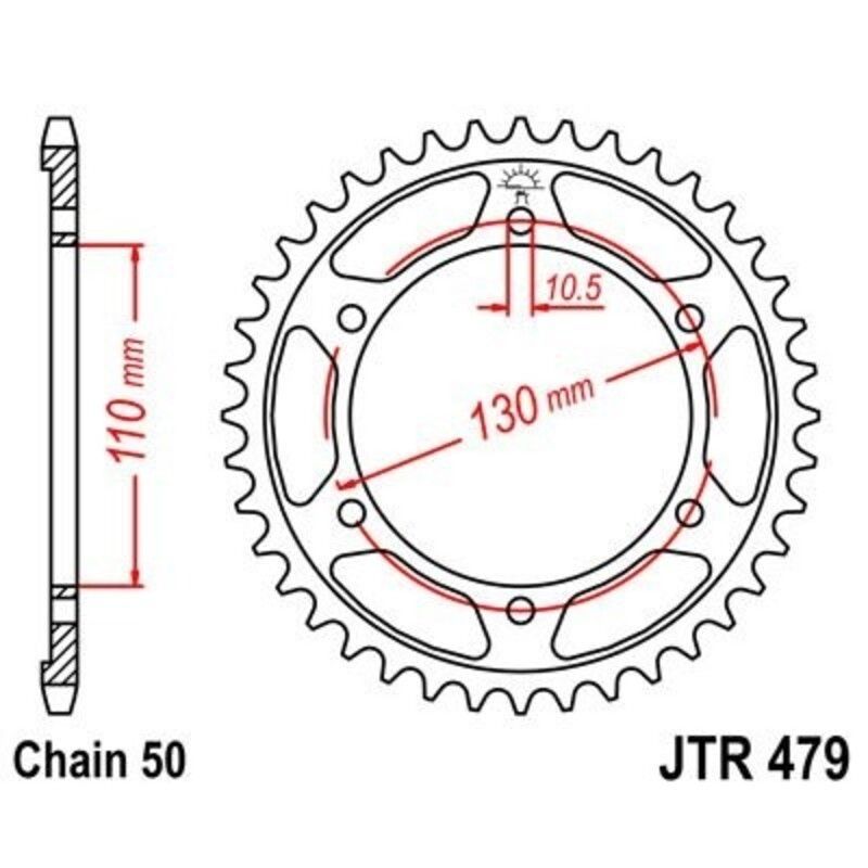 Corona JT Sprockets JTR479.46ZBK Negro