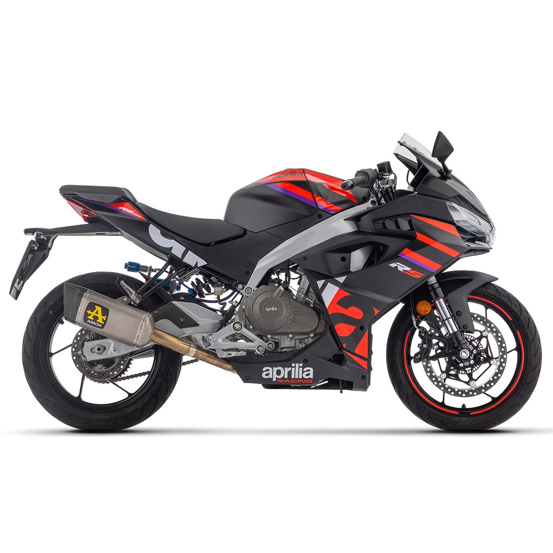Escape completo Arrow 71068PT Aprilia RS 457 2024 racing silencioso Pista de titanio