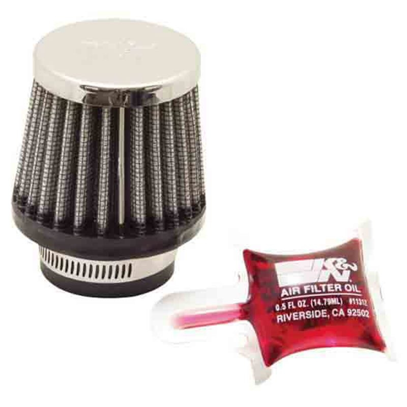 Filtro potencia KN RC-0790 Cónico tapa cromada diámetro 35 mm