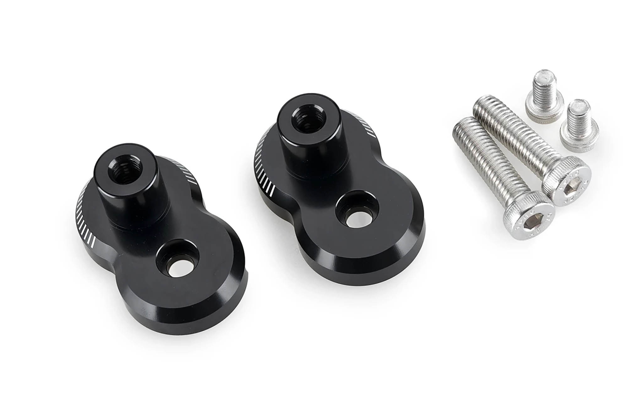 Juego desplazador de estriberas regulables trail Puig 22341N 20mm Negro