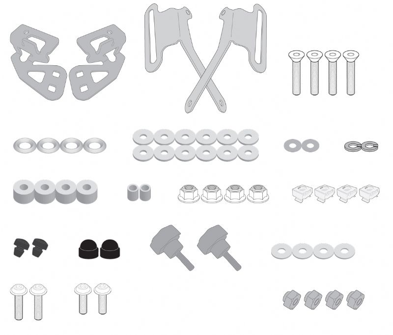 Kit anclajes parabrisas Givi D2139KIT