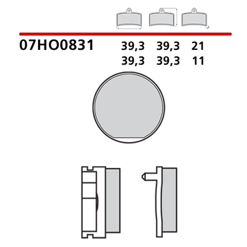 Pastillas freno Brembo 07HO0831
