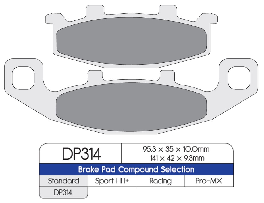 Pastillas freno Dp Brakes DP314 Standard