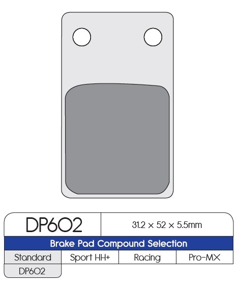 Pastillas freno Dp Brakes DP602 Standard