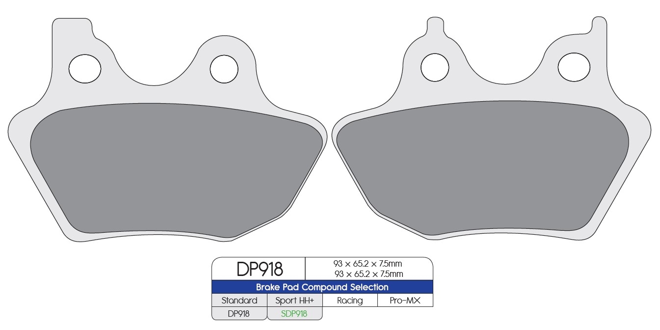 Pastillas freno Dp Brakes DP918 HDP Harley
