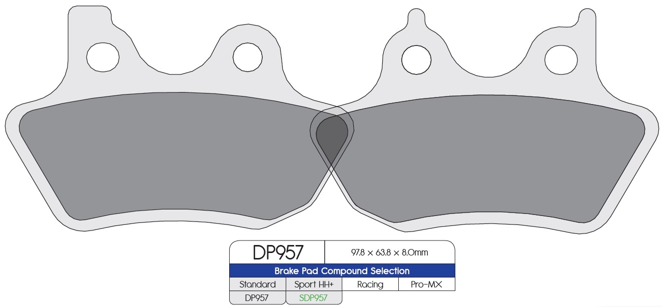 Pastillas freno Dp Brakes DP957 HDP Harley
