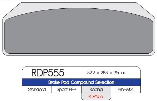 Pastillas freno Dp Brakes RDP555 RDP X-Race Titanium