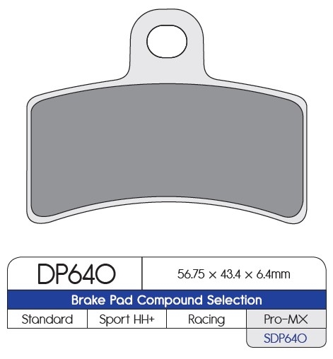 Pastillas freno Dp Brakes SDP640 SDP Pro-Mx