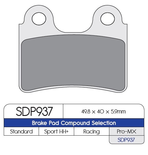 Pastillas freno Dp Brakes SDP937 SDP Pro-Mx
