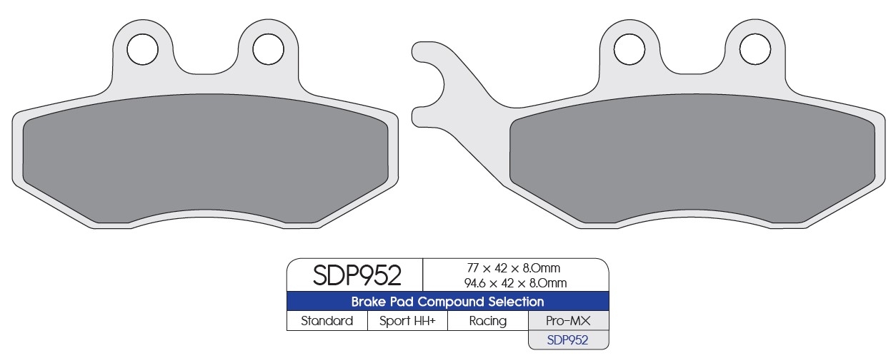 Pastillas freno Dp Brakes SDP952 SDP Pro-Mx
