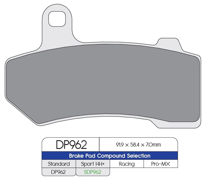 Pastillas freno Dp Brakes SDP962HH Plus SDP Sport HH