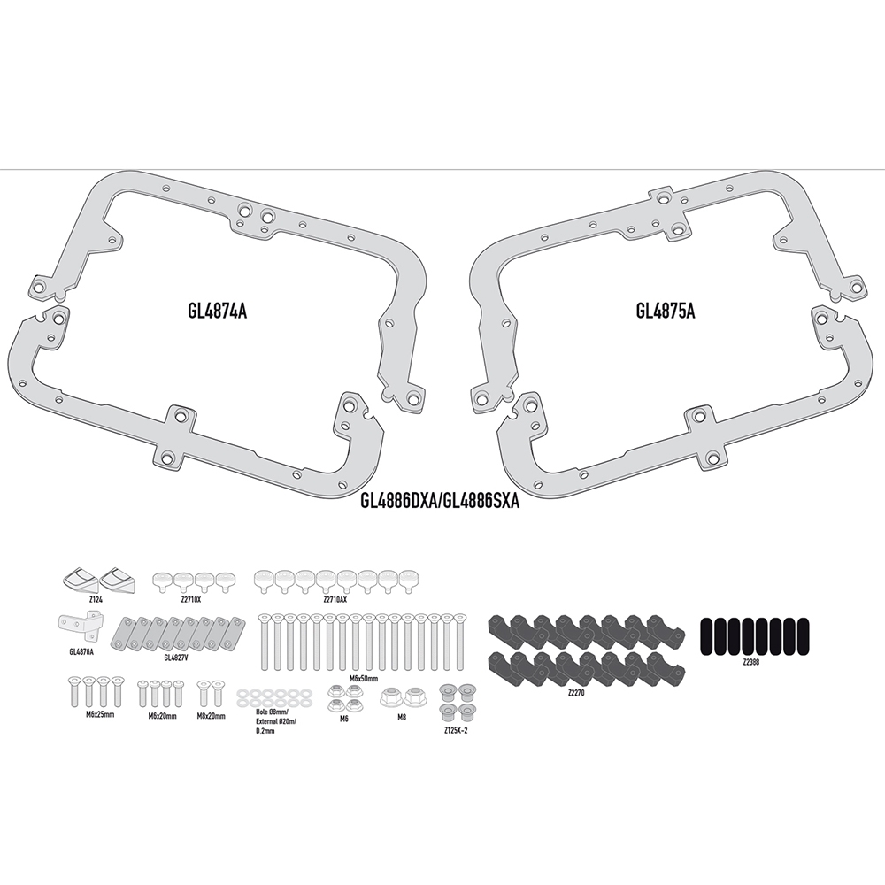 Portamaletas lateral Givi PL5112B Bmw R1250 GS Adventure 2019-2023