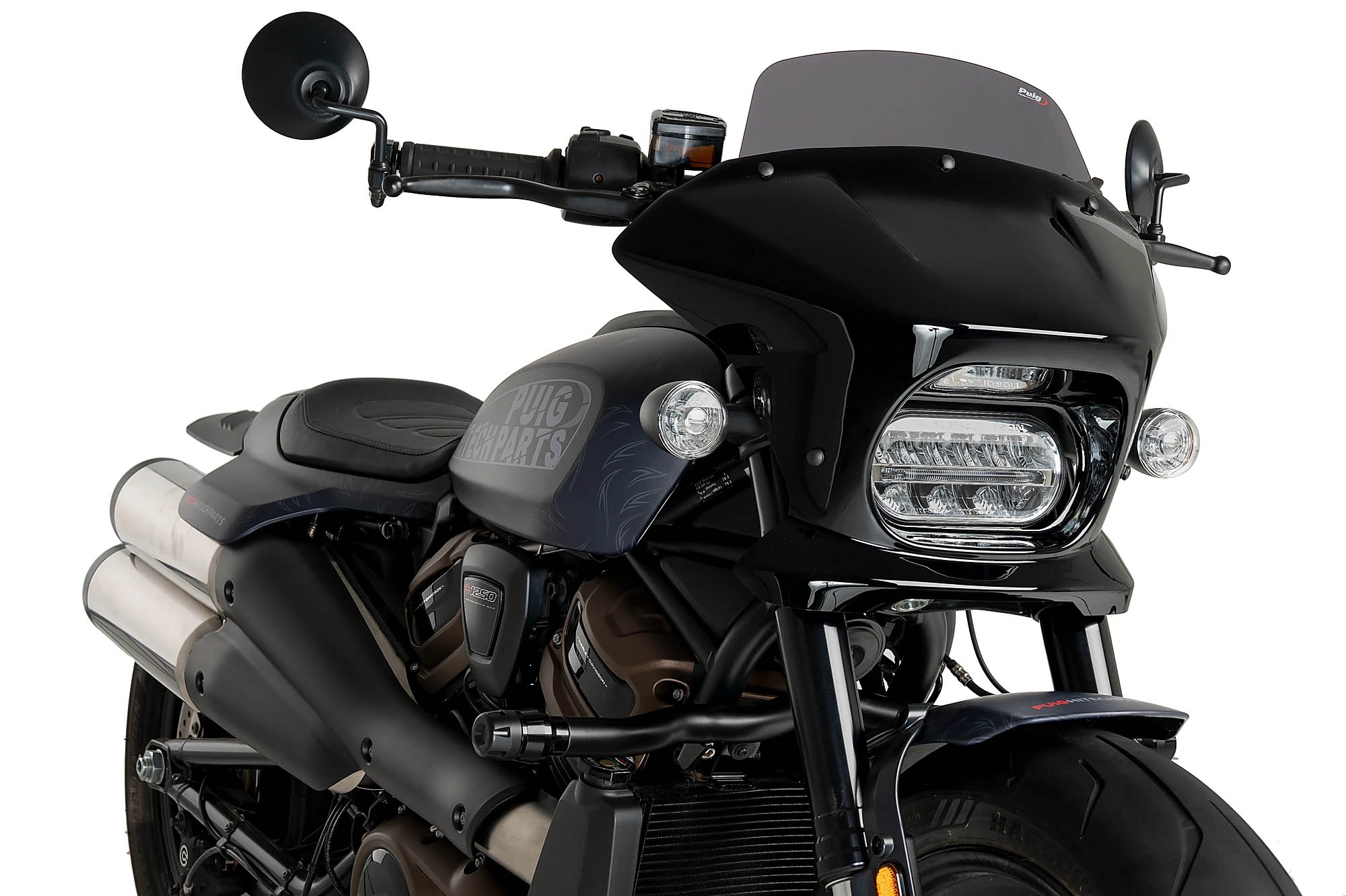Semicarenado Puig 21581F Fury Touring Harley Davidson Sportster S RH1250S 2021-2024